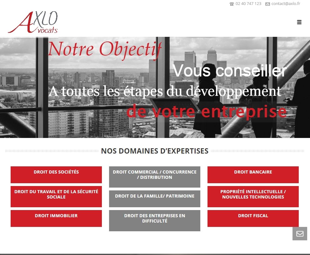 Site Internet Nantes Axlo Avocats