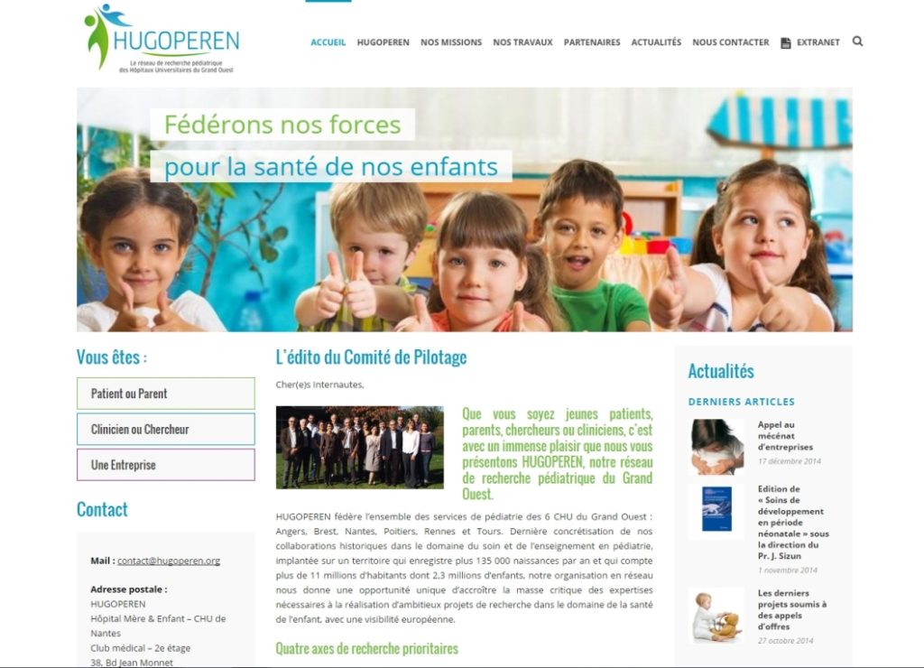 Site web Hugoperen Hopitaux du grand ouest