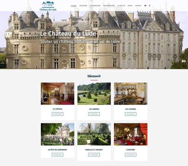 Site Internet WordPress Chateau du Lude - Sarthe