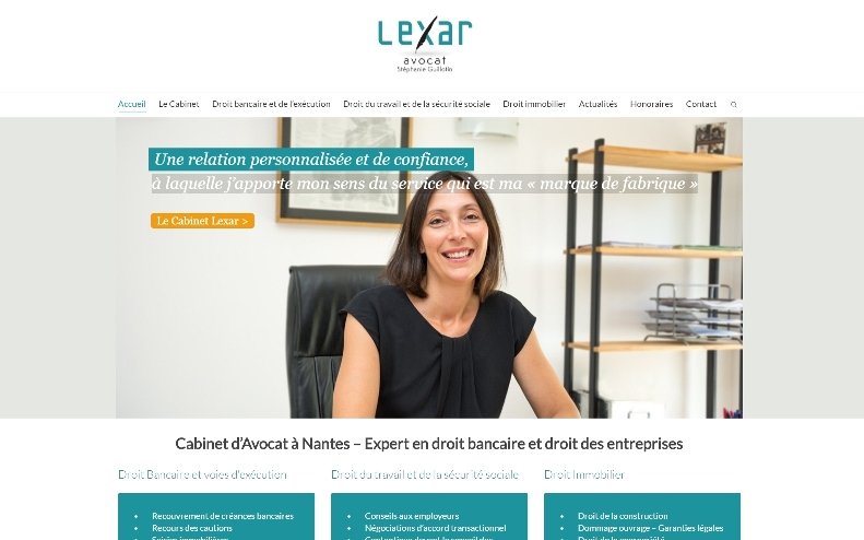 Site Internet Wordpress Lexar Avocat Nantes