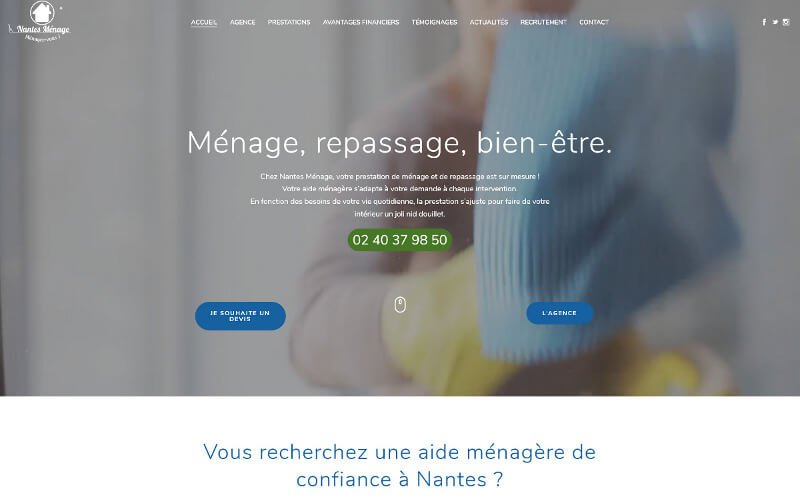 Site Wordpress Nantes Menage