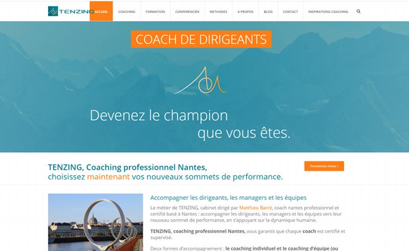 Refonte site Wordpress Nantes Tenzing