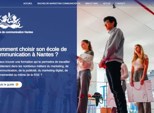 Création site web WordPress Nantes Ecole communication
