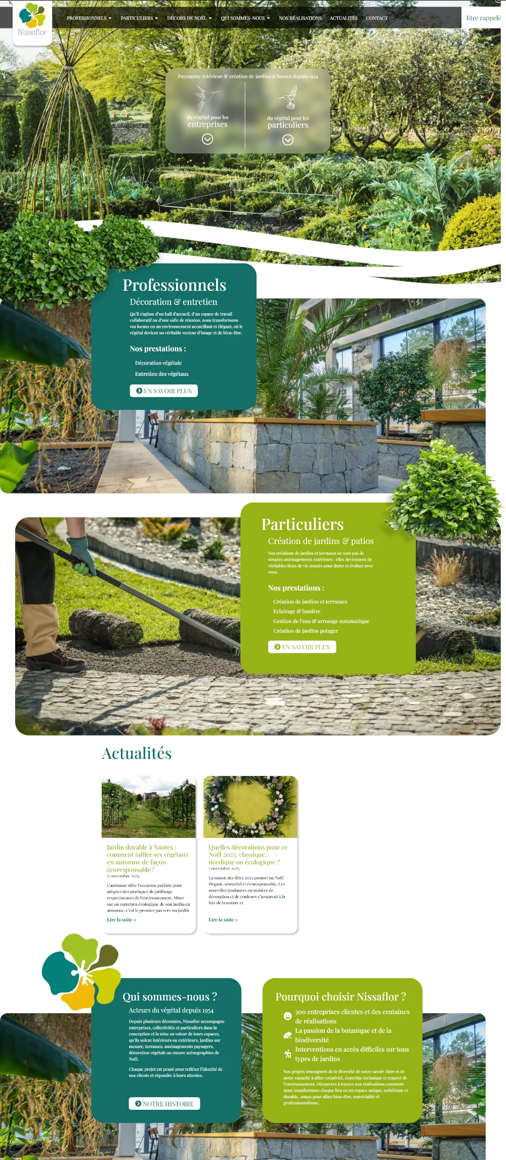 Création site internet à Nantes paysagiste