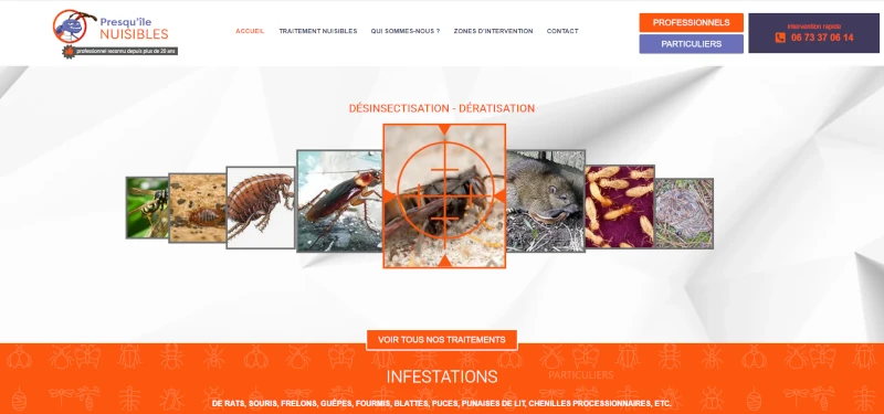 Relooking site Presqu'île Nuisibles