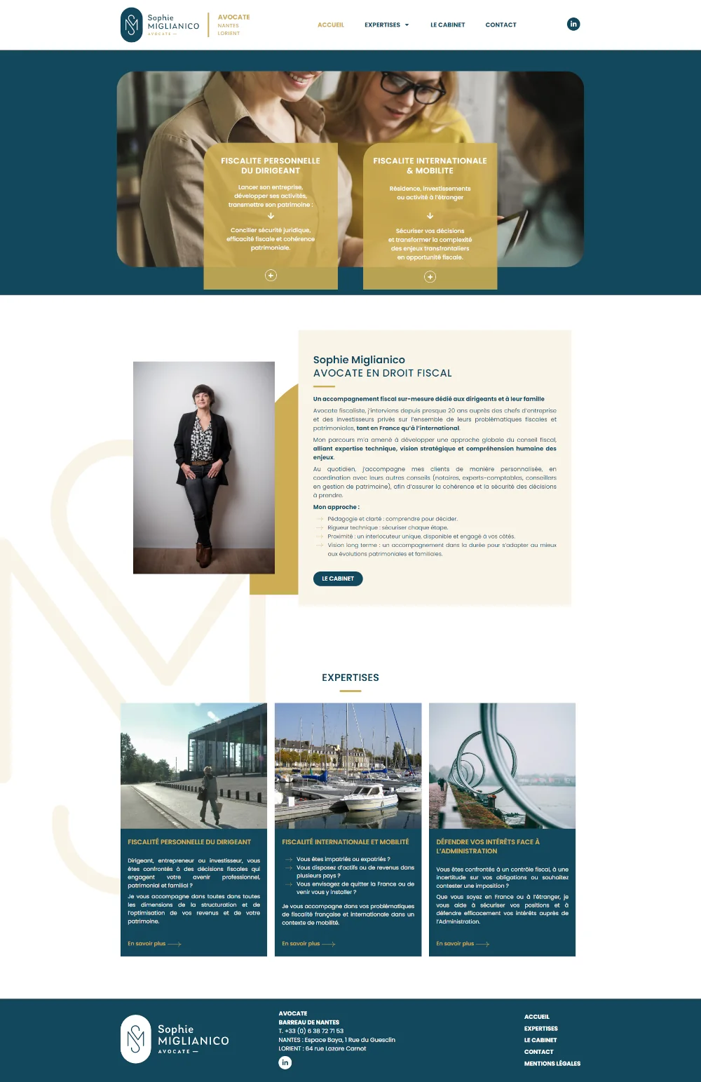 Création site internet Nantes Avocat Miglianico