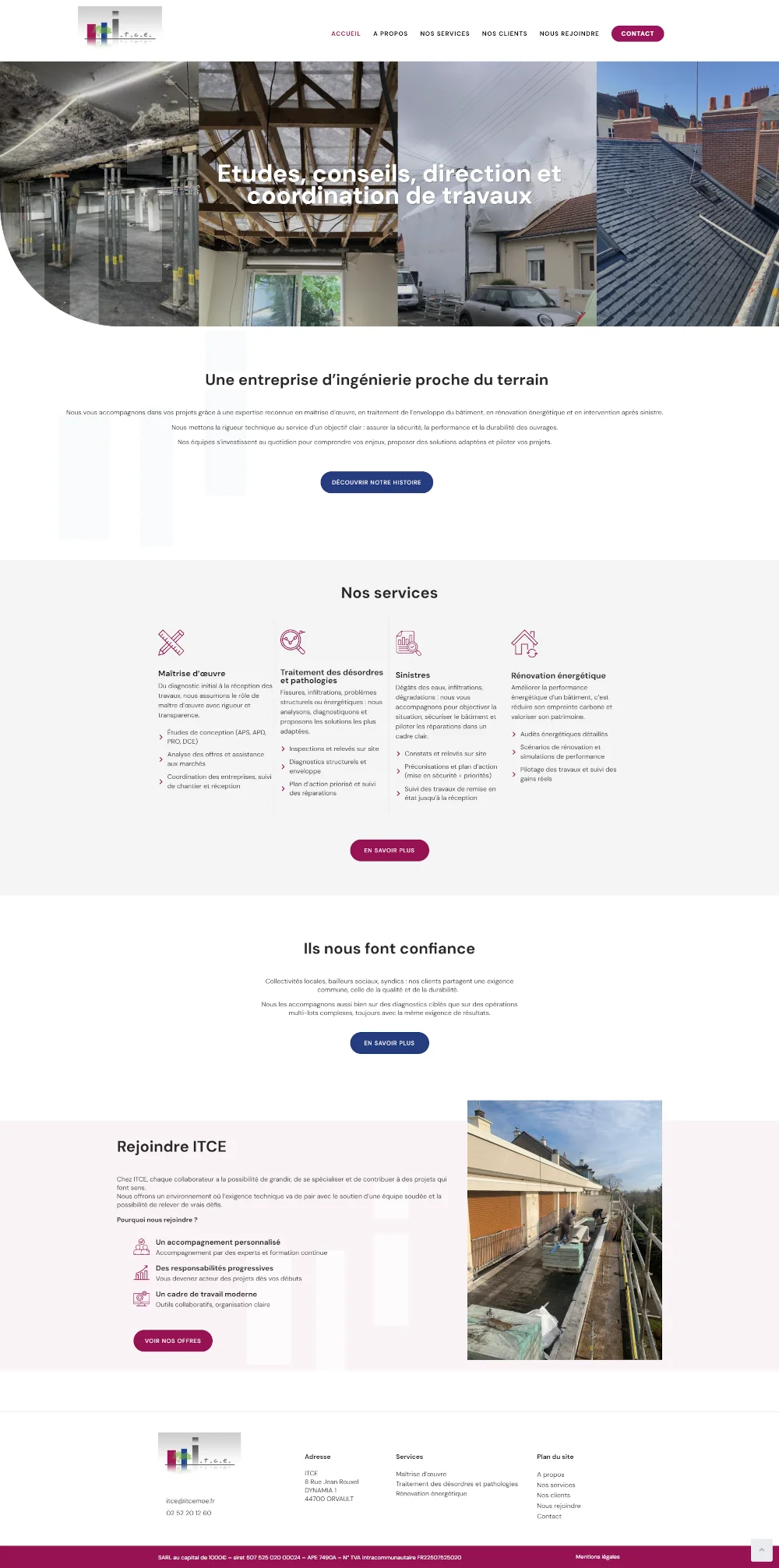 Refonte site internet WordPress ITCE Orvault