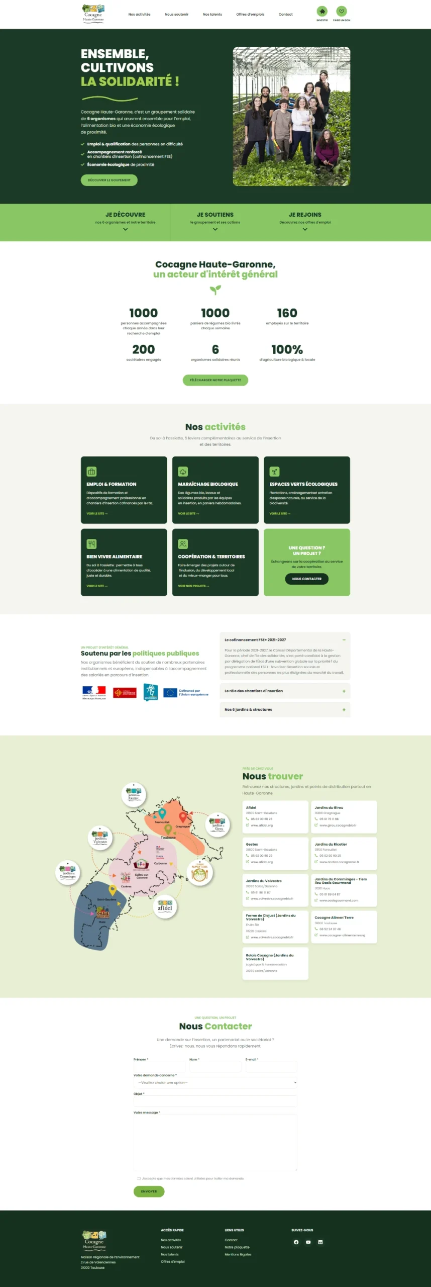 Refonte site web WordPress Cocagne